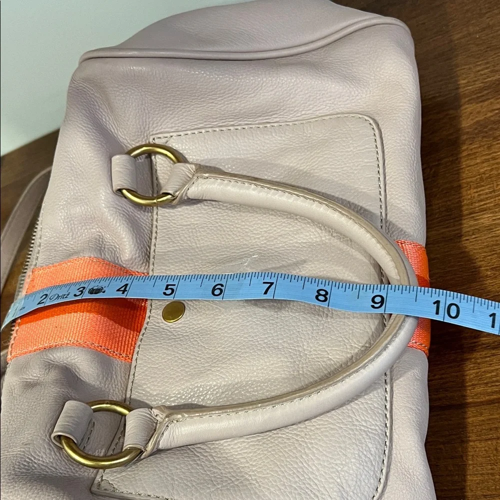 J Crew Leather Grey and Orange Women's Bag - Picture 12 of 12